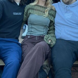 striped half sweater shawl